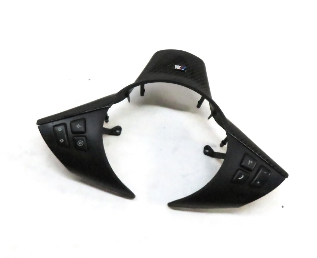 2006 BMW M6 (E63) M ///M SPORT STEERING WHEEL CARBON FIBER TRIM COVER & SWITCHES