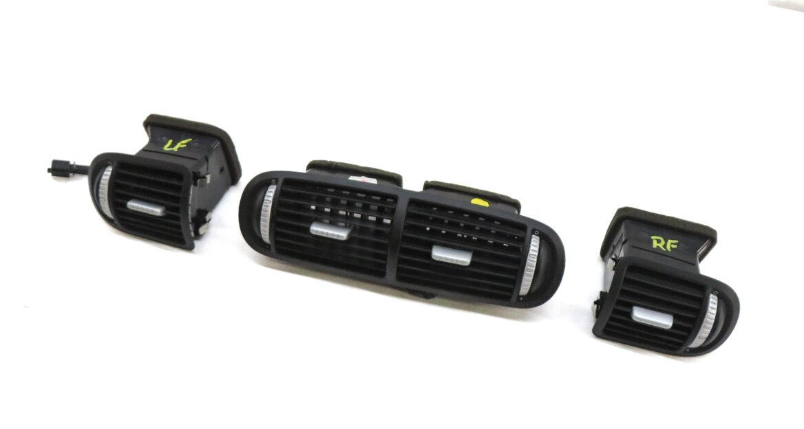 Thumbnail 1: 2009 PORSCHE CAYENNE 957 FRONT LEFT RIGHT & CENTER DASH A/C HEATER AIR VENT SET3