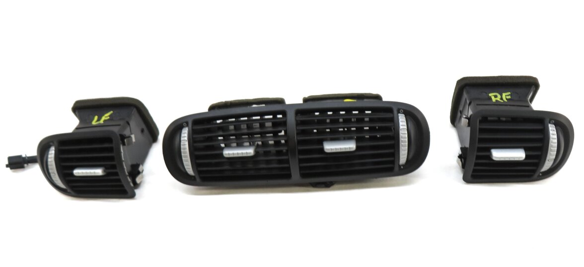 Thumbnail 2: 2009 PORSCHE CAYENNE 957 FRONT LEFT RIGHT & CENTER DASH A/C HEATER AIR VENT SET3