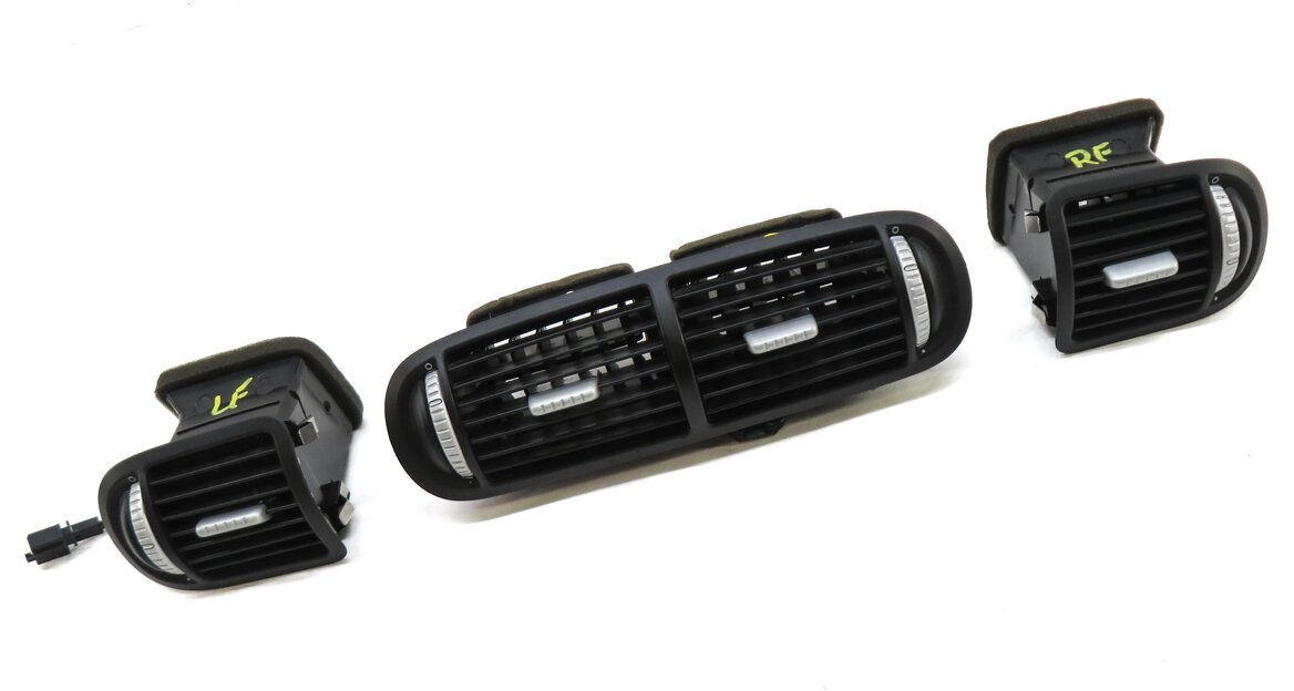 Thumbnail 3: 2009 PORSCHE CAYENNE 957 FRONT LEFT RIGHT & CENTER DASH A/C HEATER AIR VENT SET3