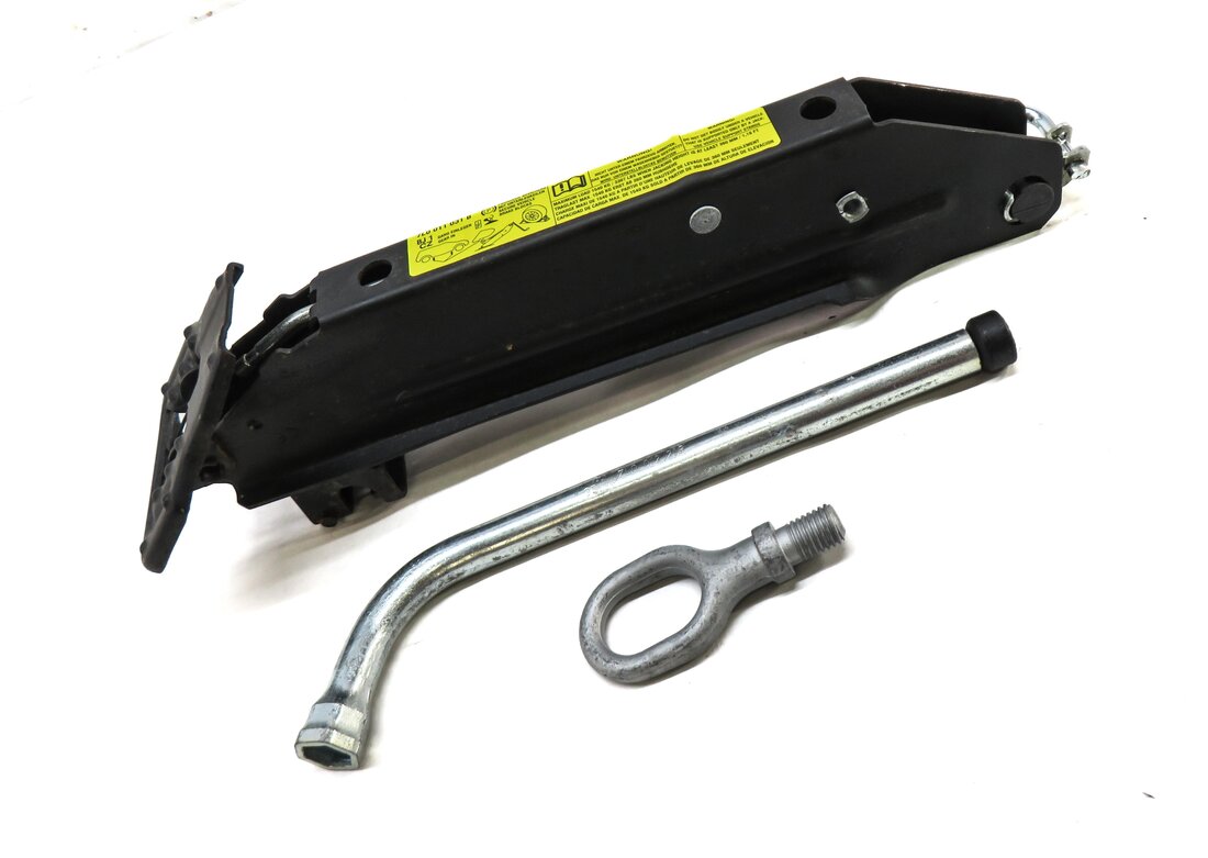 Thumbnail 3: 2003-2010 PORSCHE CAYENNE (955) SCISSOR JACK HANDLE w/ LUG WRENCH & TOW HOOK EYE