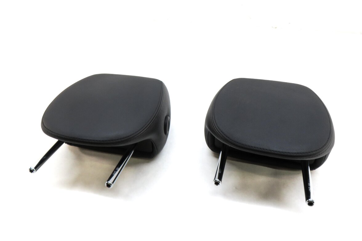 Thumbnail 1: 05-10 PORSCHE CAYENNE 955 957 FRONT LEFT DRIVER RIGHT SEAT HEADREST SET2 (BLACK)