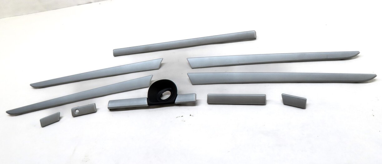 Thumbnail 2: 09 PORSCHE CAYENNE 957 FRONT REAR LEFT RIGHT DOOR DASH CONSOLE ALUMINUM TRIM SET