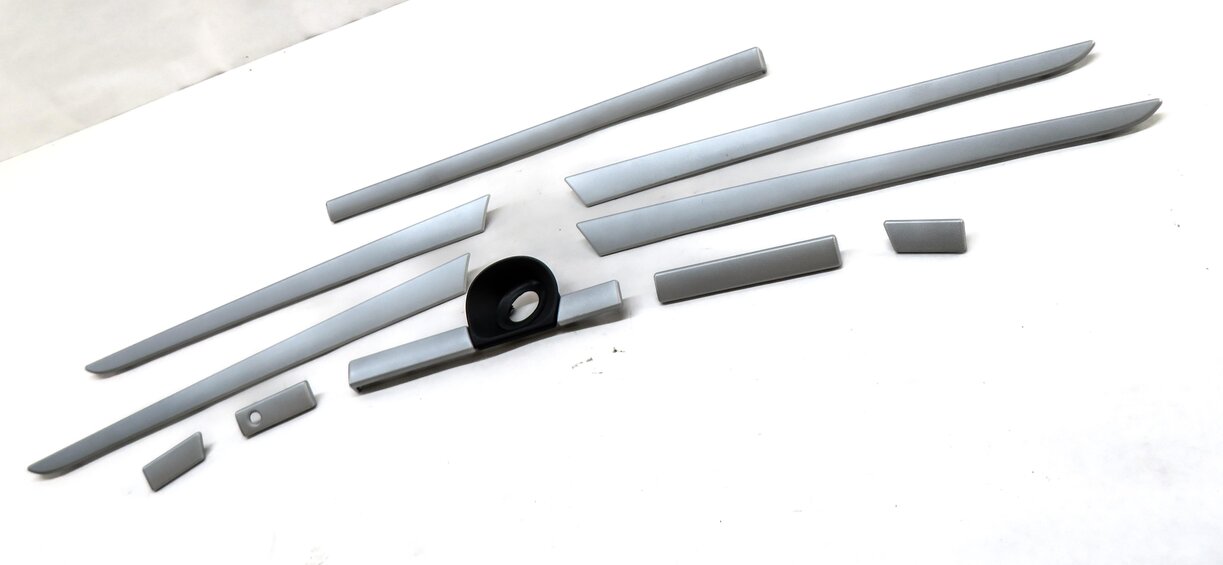 Thumbnail 3: 09 PORSCHE CAYENNE 957 FRONT REAR LEFT RIGHT DOOR DASH CONSOLE ALUMINUM TRIM SET