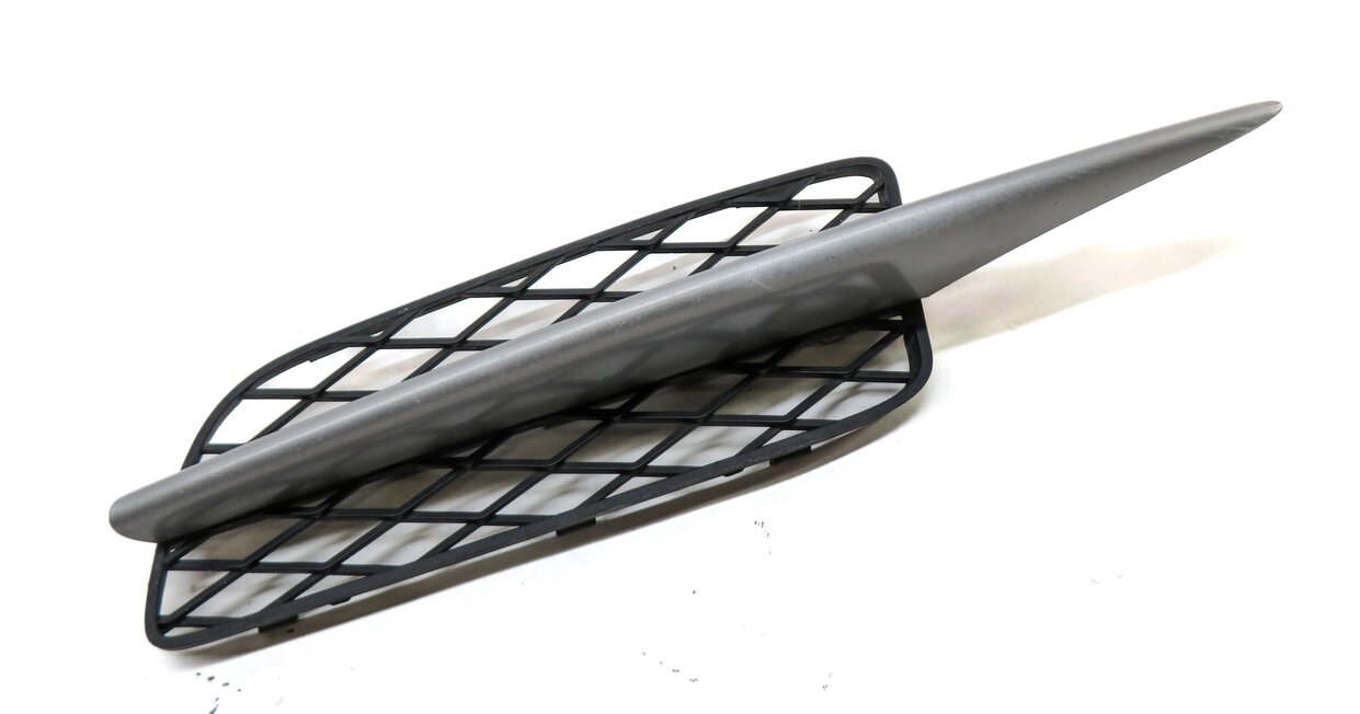Thumbnail 3: 2007-2010 BMW X5 (E70) LEFT FRONT DRIVER LOWER BUMPER GRILLE (TITANIUM FINISH)