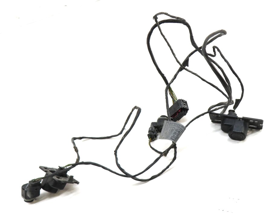 Thumbnail 3: 2009 BMW X5 E70 FRONT PARK ASSIST PDC SENSOR SET4 (BLACK) w/ WIRING WIRE HARNESS