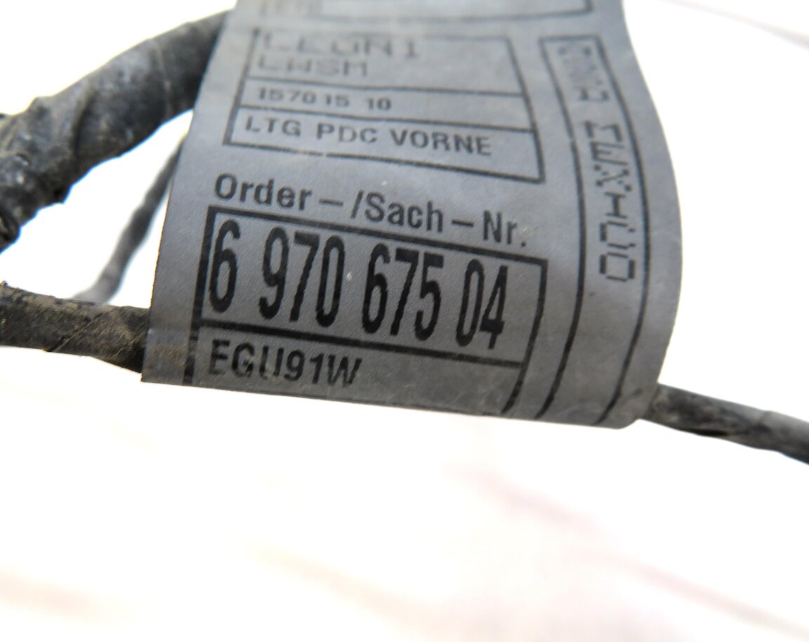 Thumbnail 4: 2009 BMW X5 E70 FRONT PARK ASSIST PDC SENSOR SET4 (BLACK) w/ WIRING WIRE HARNESS