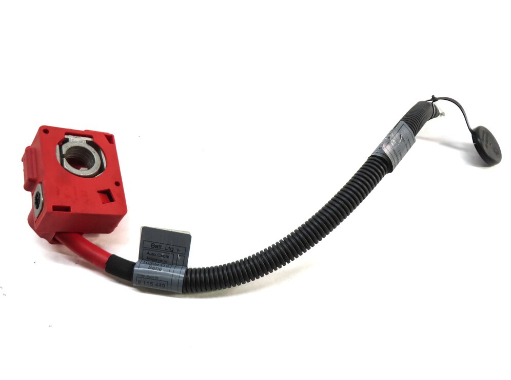 Thumbnail 4: 2009 BMW X5 (E70) POSITIVE BATTERY CABLE w/ TERMINAL & SAFETY BLOWOUT FUSE