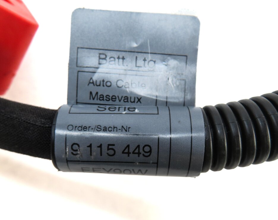 Thumbnail 5: 2009 BMW X5 (E70) POSITIVE BATTERY CABLE w/ TERMINAL & SAFETY BLOWOUT FUSE