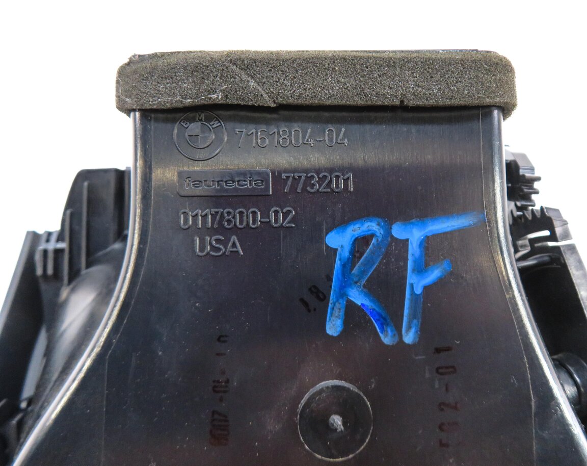 Thumbnail 6: 2009 BMW X5 (E70) FRONT RIGHT PASSENGER OUTER DASH A/C HEATER AIR VENT (BLACK)
