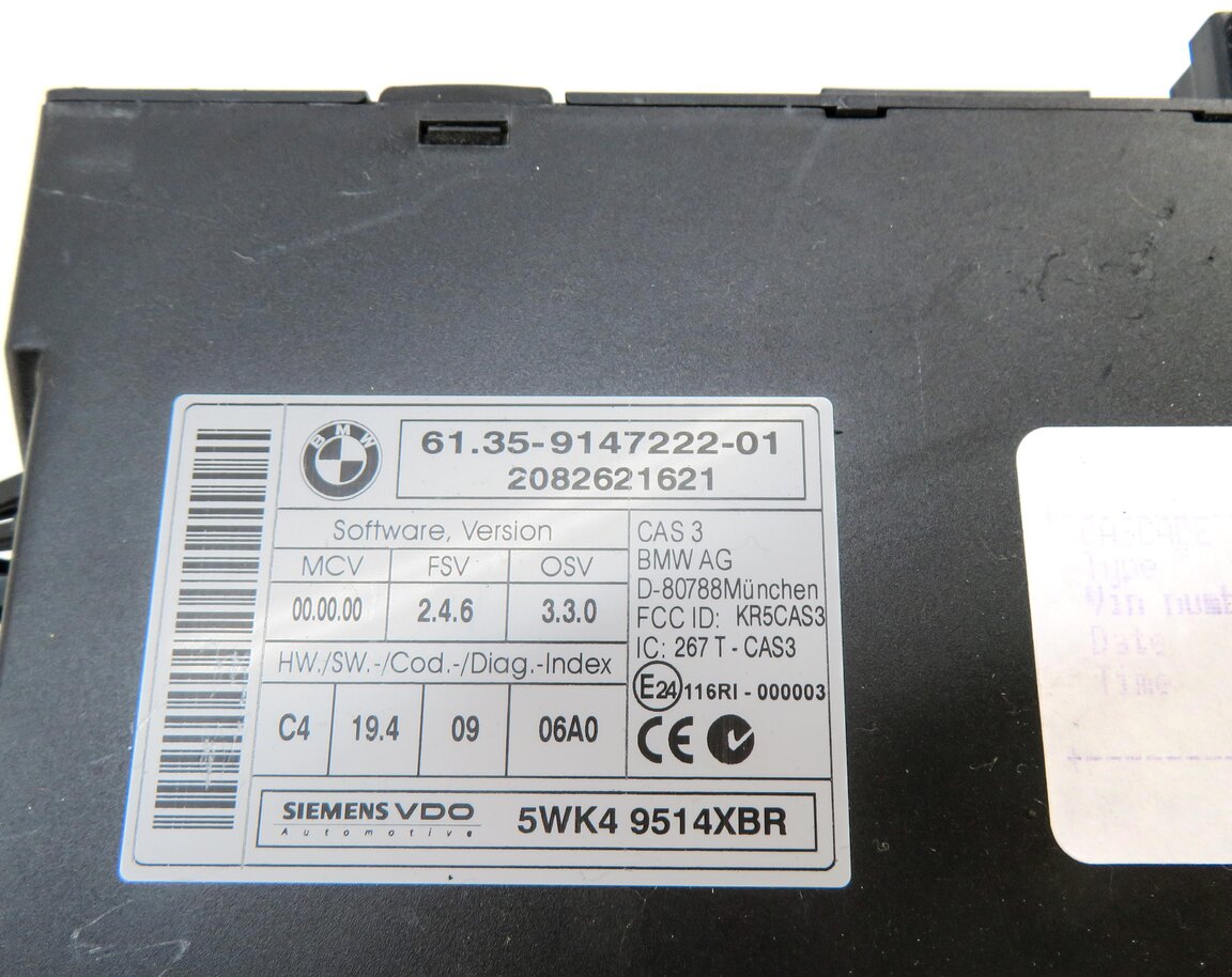 Thumbnail 7: 2009 BMW X5 (E70) 4.8L N62 ANTI THEFT IMMOBILIZER BODY ENGINE MODULE & KEY SET