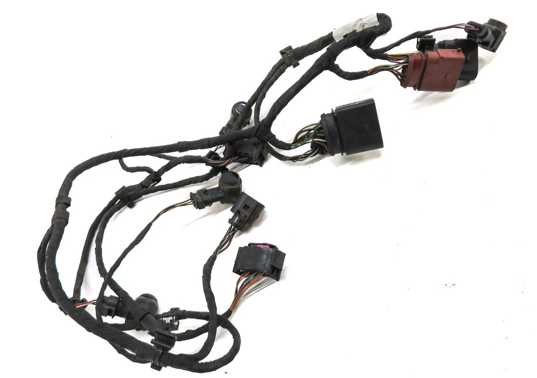 Thumbnail 3: 2014 AUDI Q7 (4L) REAR PARK ASSIST PDC SENSOR SET4 (BLACK) & WIRE WIRING HARNESS