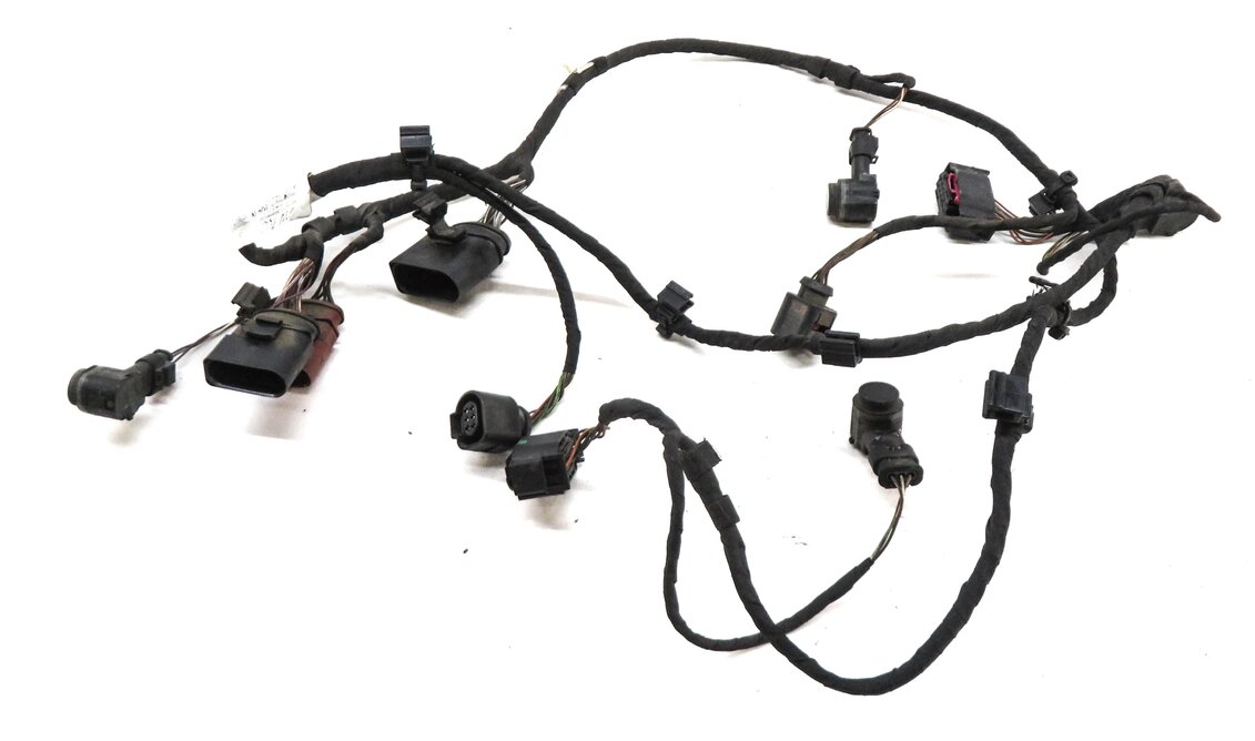 Thumbnail 4: 2014 AUDI Q7 (4L) REAR PARK ASSIST PDC SENSOR SET4 (BLACK) & WIRE WIRING HARNESS
