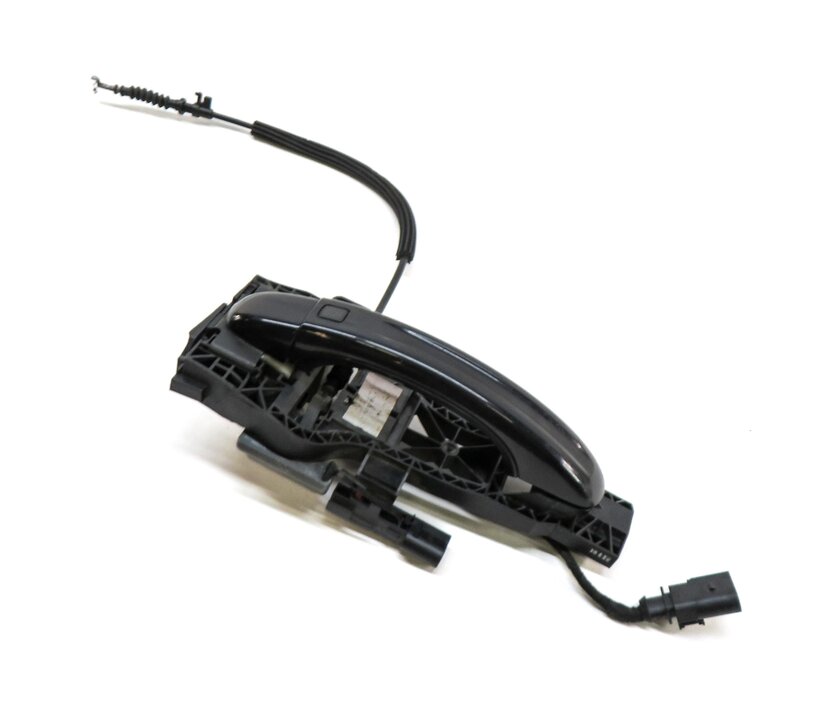 2007-2015 AUDI Q7 (4L) LEFT REAR KEYLESS EXTERIOR DOOR HANDLE (ORCA BLACK)