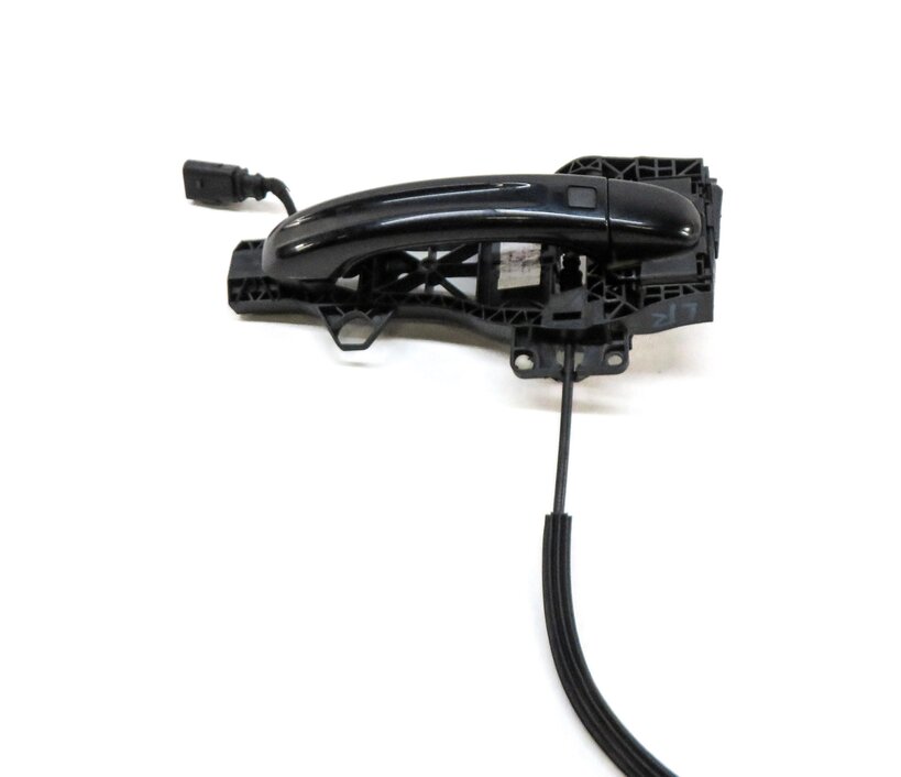 Thumbnail 4: 2007-2015 AUDI Q7 (4L) LEFT REAR KEYLESS EXTERIOR DOOR HANDLE (ORCA BLACK)