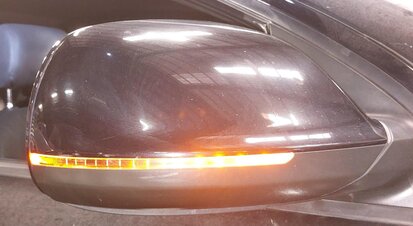 Thumbnail 2: 13-17 AUDI Q7 4L RIGHT DRIVER DOOR MIRROR PFOLD HEAT MEMORY AUTODIM BLIND BLACK