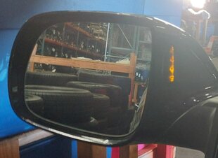 Thumbnail 3: 13-17 AUDI Q7 4L LEFT DRIVER DOOR MIRROR PFOLD HEAT MEMORY AUTODIM BLIND (BLACK)