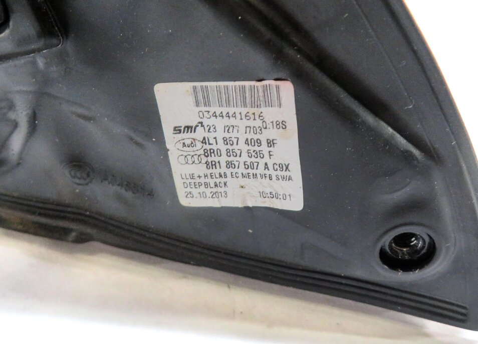 Thumbnail 7: 13-17 AUDI Q7 4L LEFT DRIVER DOOR MIRROR PFOLD HEAT MEMORY AUTODIM BLIND (BLACK)