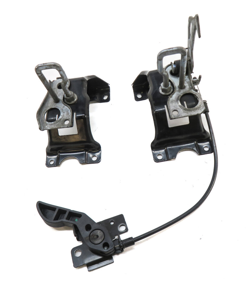Thumbnail 2: 2015 BMW X5 (F15) HOOD UPPER SAFETY CATCH RELEASE LEVER WITH STRIKER PLATES