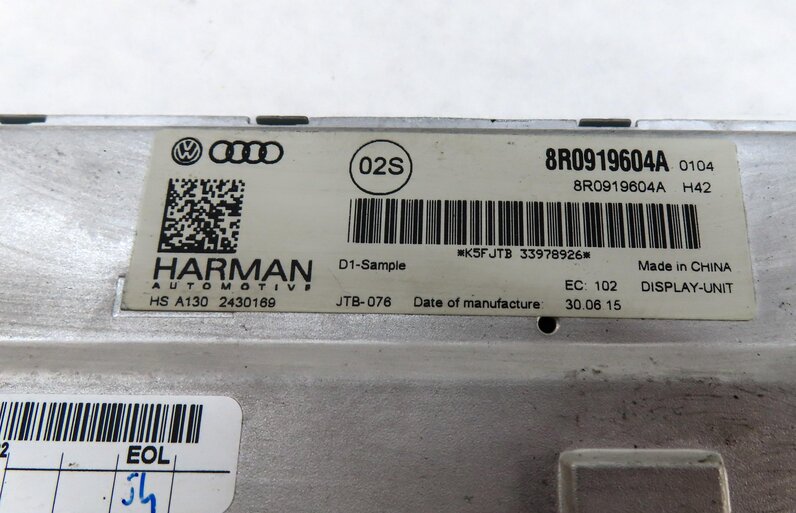 Thumbnail 7: 2013-2017 AUDI A5 S5 Q5 Q7 (4L B8 8T 8R) GPS NAVIGATION MEDIA DISPLAY SCREEN 7"