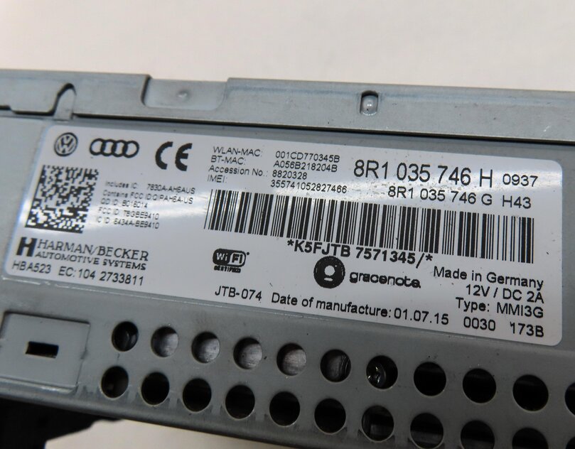Thumbnail 8: 2013-2017 AUDI Q5 SQ5 (B8 8R) AM/FM RADIO STEREO RECEIVER MODULE (HARMAN BECKER)