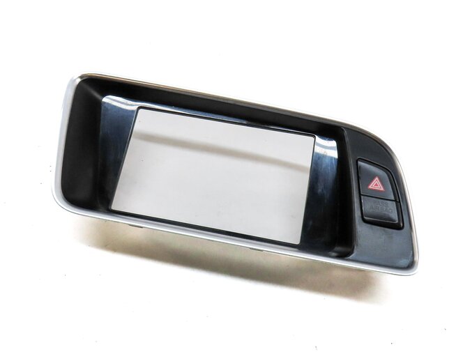 2016 AUDI Q5 (B8 8R) GPS NAVIGATION DISPLAY SCREEN SURROUND TRIM & HAZARD SWITCH