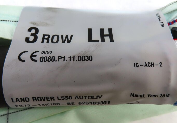 Thumbnail 6: 15-19 LAND ROVER DISCOVERY SPORT (L550) LEFT SIDE ROOF CURTAIN AIRBAG AIR BAG