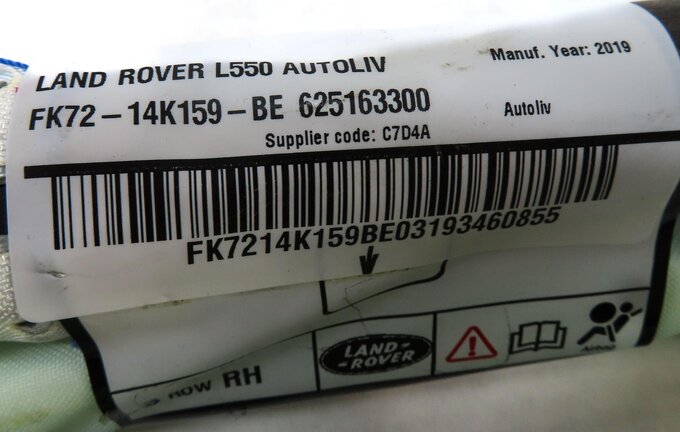 Thumbnail 6: 15-19 LAND ROVER DISCOVERY SPORT (L550) RIGHT SIDE ROOF CURTAIN AIRBAG AIR BAG