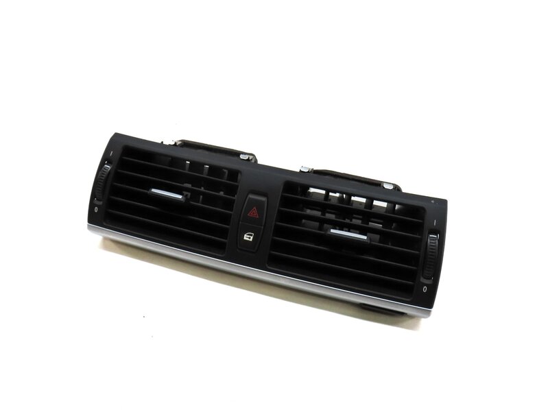2012 BMW X5 E70 FRONT DASH CENTER HVAC A/C HEATER BLACK AIR VENT & HAZARD SWITCH