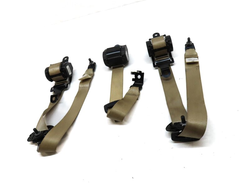 Thumbnail 2: 2012 BMW X5 (E70) REAR 2ND ROW LEFT RIGHT CENTER SEATBELT RETRACTOR SET3 (BEIGE)