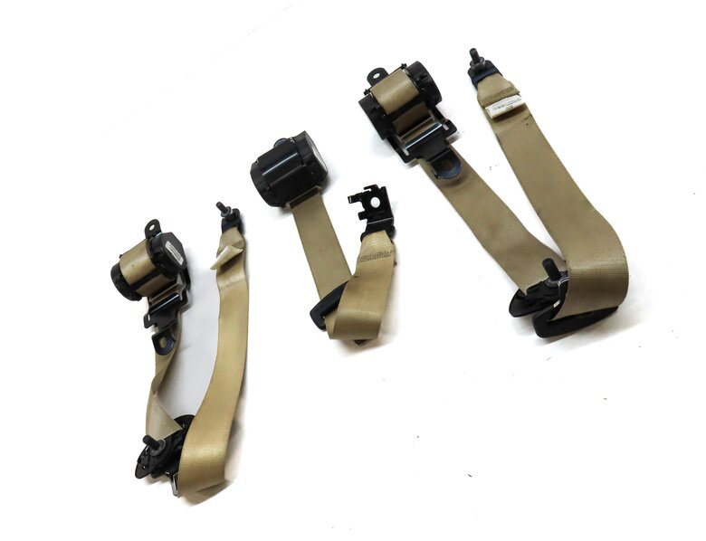 Thumbnail 3: 2012 BMW X5 (E70) REAR 2ND ROW LEFT RIGHT CENTER SEATBELT RETRACTOR SET3 (BEIGE)