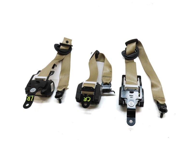 Thumbnail 4: 2012 BMW X5 (E70) REAR 2ND ROW LEFT RIGHT CENTER SEATBELT RETRACTOR SET3 (BEIGE)