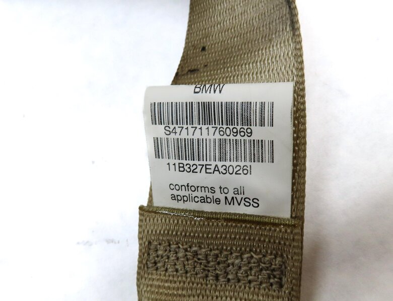 Thumbnail 5: 2012 BMW X5 (E70) REAR 2ND ROW LEFT RIGHT CENTER SEATBELT RETRACTOR SET3 (BEIGE)