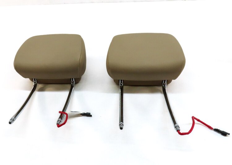 Thumbnail 2: 11-13 BMW X5 X6 E70 E71 FRONT LEFT DRIVER RIGHT PASSENGER SEAT HEADREST (BEIGE)