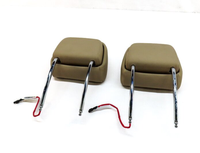 Thumbnail 6: 11-13 BMW X5 X6 E70 E71 FRONT LEFT DRIVER RIGHT PASSENGER SEAT HEADREST (BEIGE)