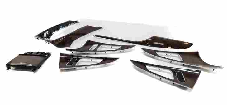 Thumbnail 1: 2013 AUDI A6 (C7) DOOR DASH CONSOLE DARK BROWN WALNUT WOOD TRIM SET 7