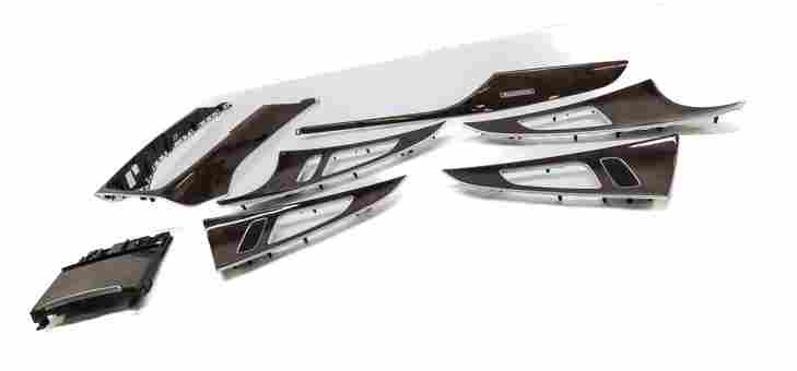 Thumbnail 2: 2013 AUDI A6 (C7) DOOR DASH CONSOLE DARK BROWN WALNUT WOOD TRIM SET 7