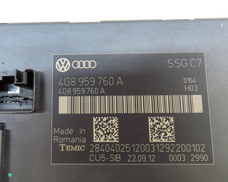 Thumbnail 4: 2013 AUDI A6 (C7) FRONT LEFT DRIVER SEAT CONTROL MODULE 4G8959760A