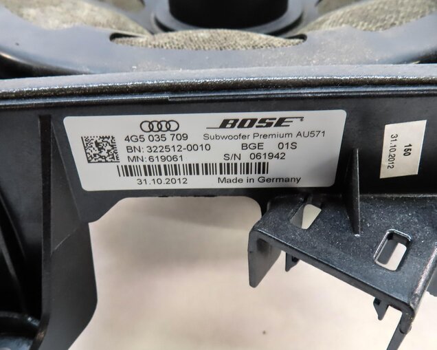 Thumbnail 4: 2013 AUDI A6 (C7) BOSE SUBWOOFER SUB WOOFER SPEAKER 4G5035709