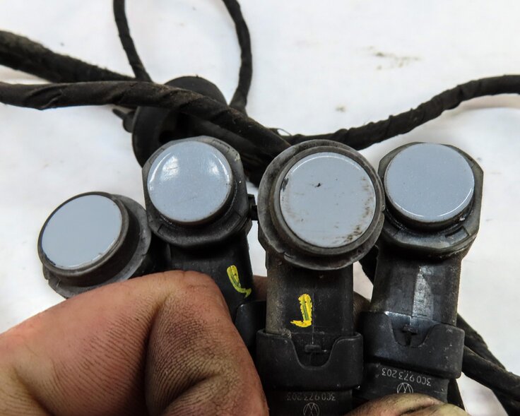 Thumbnail 5: 2013 AUDI A6 C7 REAR PARK ASSIST PDC SENSOR SET4 (GLACIER WHITE) & WIRE HARNESS