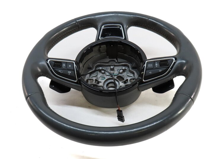 Thumbnail 4: 12-15 AUDI A6 A7 S6 S7 RS7 (C7 4G8) 3 SPOKE STEERING WHEEL w/ SWITCHES PADDLES
