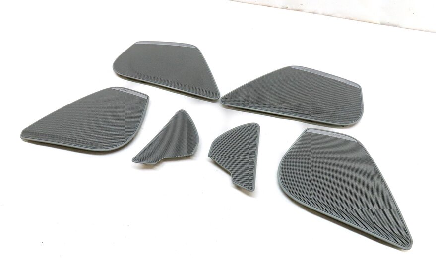 2013 AUDI A6 (C7) FRONT REAR LEFT RIGHT BOSE SPEAKER COVER GRILLE SET 6 (GREY)