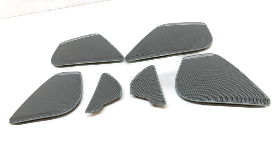 Thumbnail 2: 2013 AUDI A6 (C7) FRONT REAR LEFT RIGHT BOSE SPEAKER COVER GRILLE SET 6 (GREY)