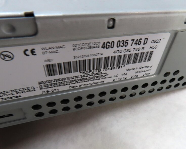 Thumbnail 7: 2012-2015 AUDI A6 A7 (C7 4G8) RADIO STEREO MMI SIM SD MULTIMEDIA DVD CD PLAYER