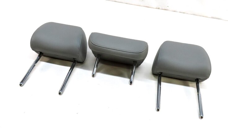 12-16 AUDI A4 A6 S4 S6 (B8 8K C7) REAR LEFT RIGHT & CENTER HEADREST SET3 (GRAY)