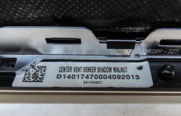 Thumbnail 6: 2014 LAND RANGE ROVER (L405) FRONT CENTER DASH A/C HEATER AIR VENT (SILVER)