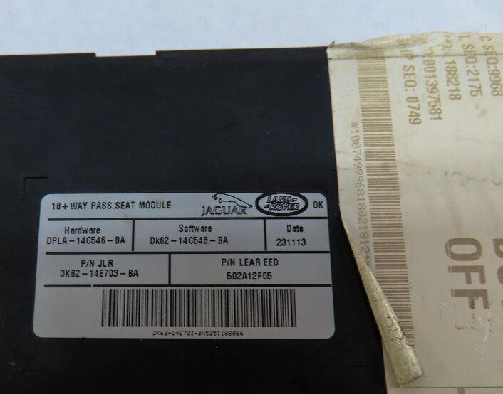Thumbnail 4: 2014 LAND RANGE ROVER (L405) FRONT RIGHT PASSENGER SEAT CONTROL MODULE