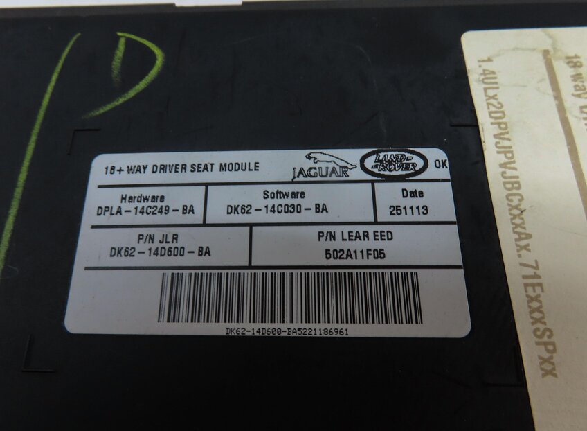 Thumbnail 4: 2014 LAND RANGE ROVER (L405) FRONT RIGHT PASSENGER SEAT CONTROL MODULE