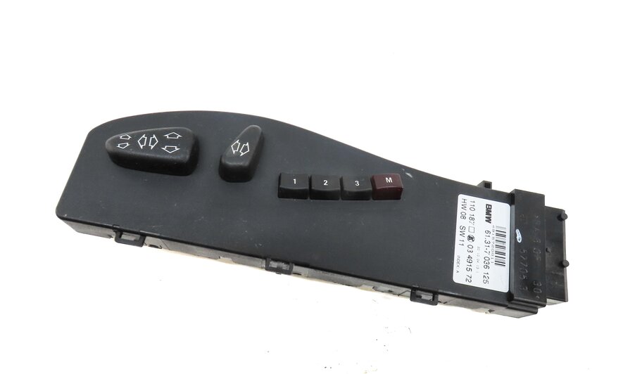 2005 BMW Z4 CONVERTIBLE (E85) FRONT LEFT DRIVER SEAT ADJUST SWITCH 61317036125