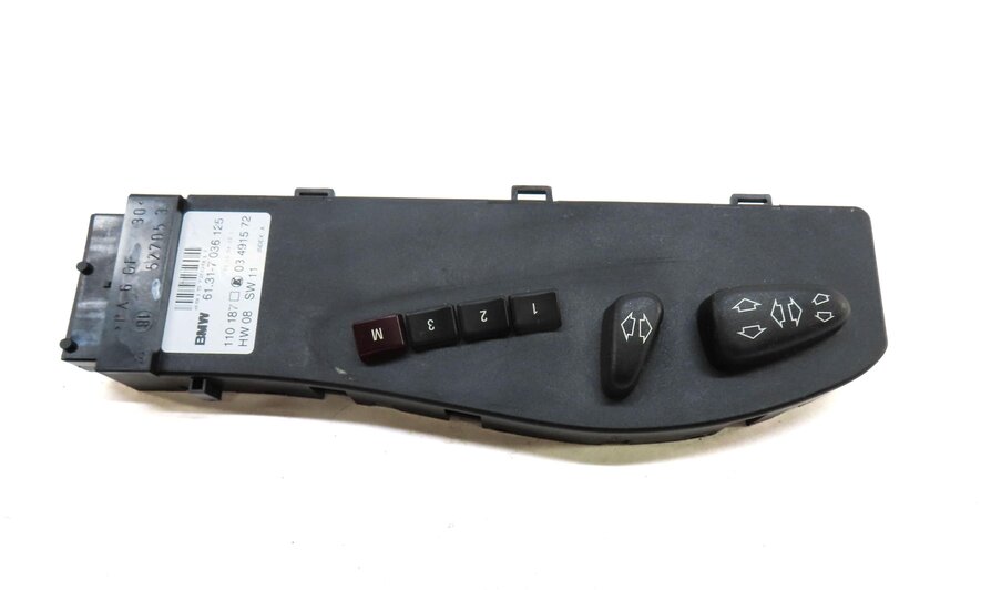 Thumbnail 4: 2005 BMW Z4 CONVERTIBLE (E85) FRONT LEFT DRIVER SEAT ADJUST SWITCH 61317036125